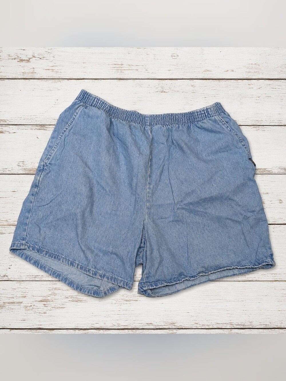 No Brand Elastic Waist Denim Shorts Women's Plus Size 22W